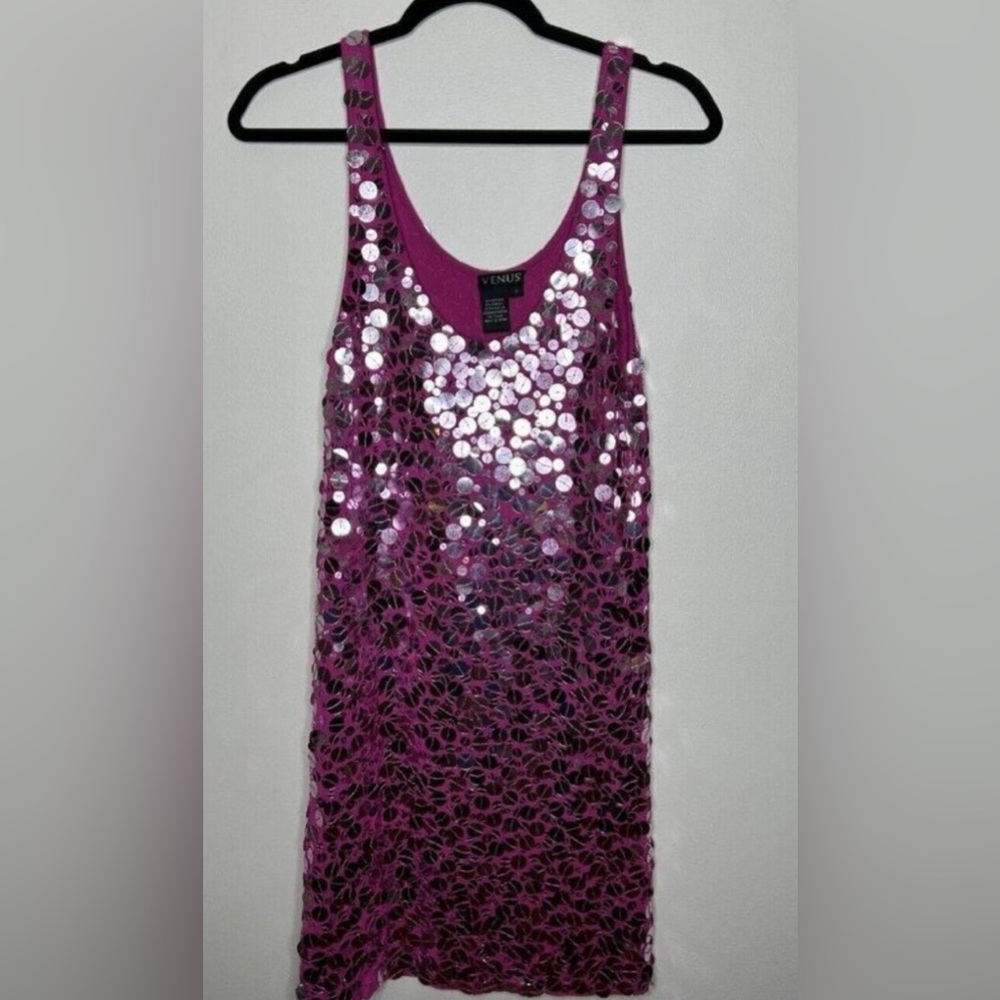 VENUS Pink Sequin Mini Dress S